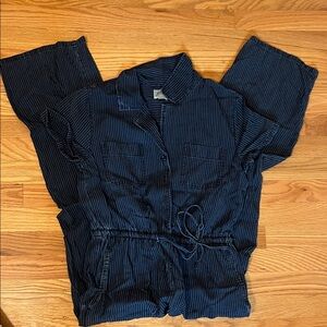 J. Crew Navy Pinstripe Shirt